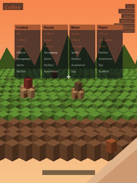 Coffee — чит клиент Minecraft
