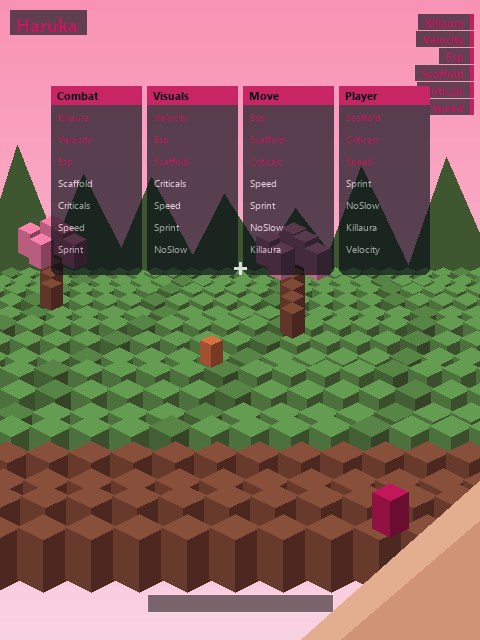 Haruka — чит клиент Minecraft
