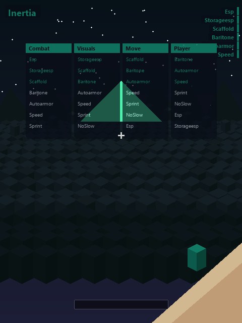 Inertia — чит клиент Minecraft