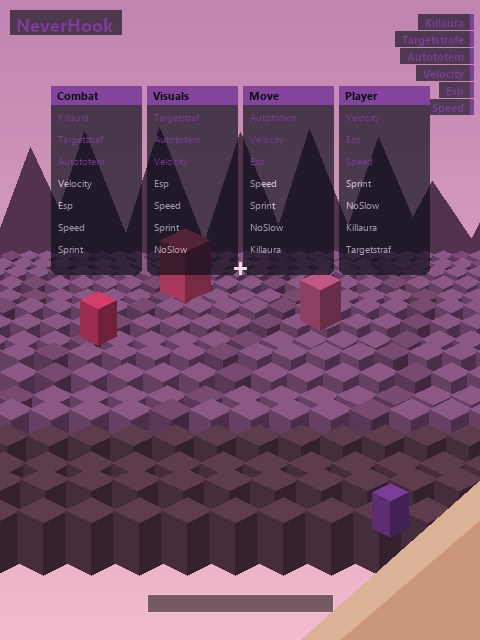 NeverHook — чит клиент Minecraft