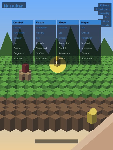 Nursultan — чит клиент Minecraft