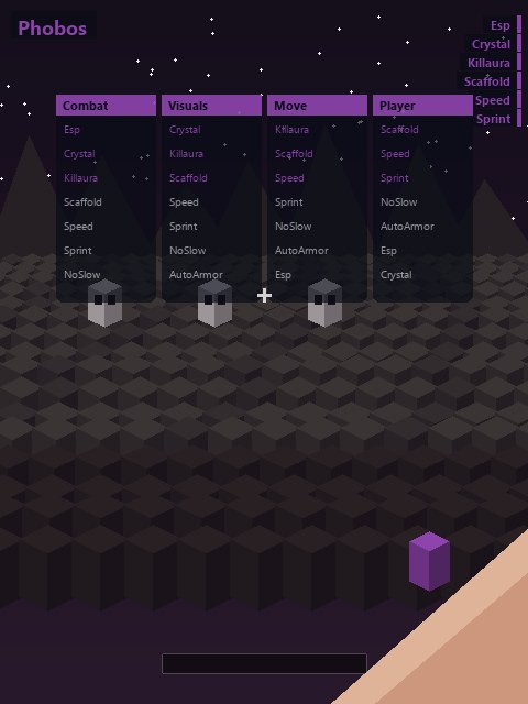 Phobos — чит клиент Minecraft